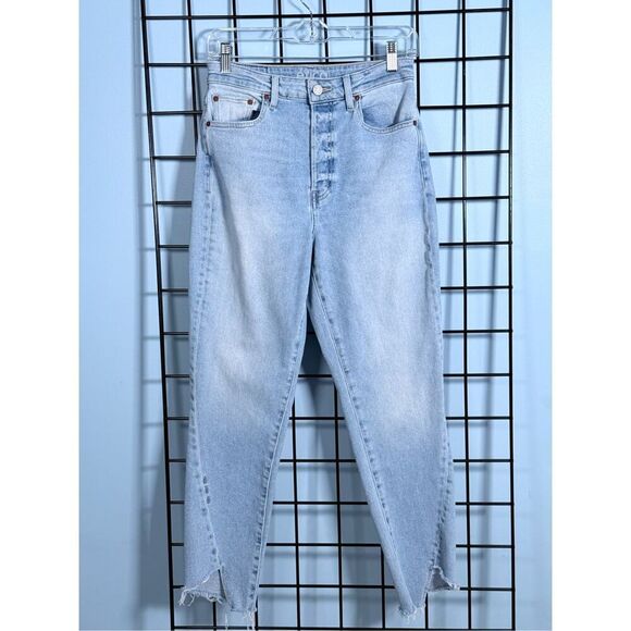 Etica‎ Alex Ankle Raw Hem Boy Skinny Ankle Jean Womens 28 High Rise Light Wash - Picture 1 of 14